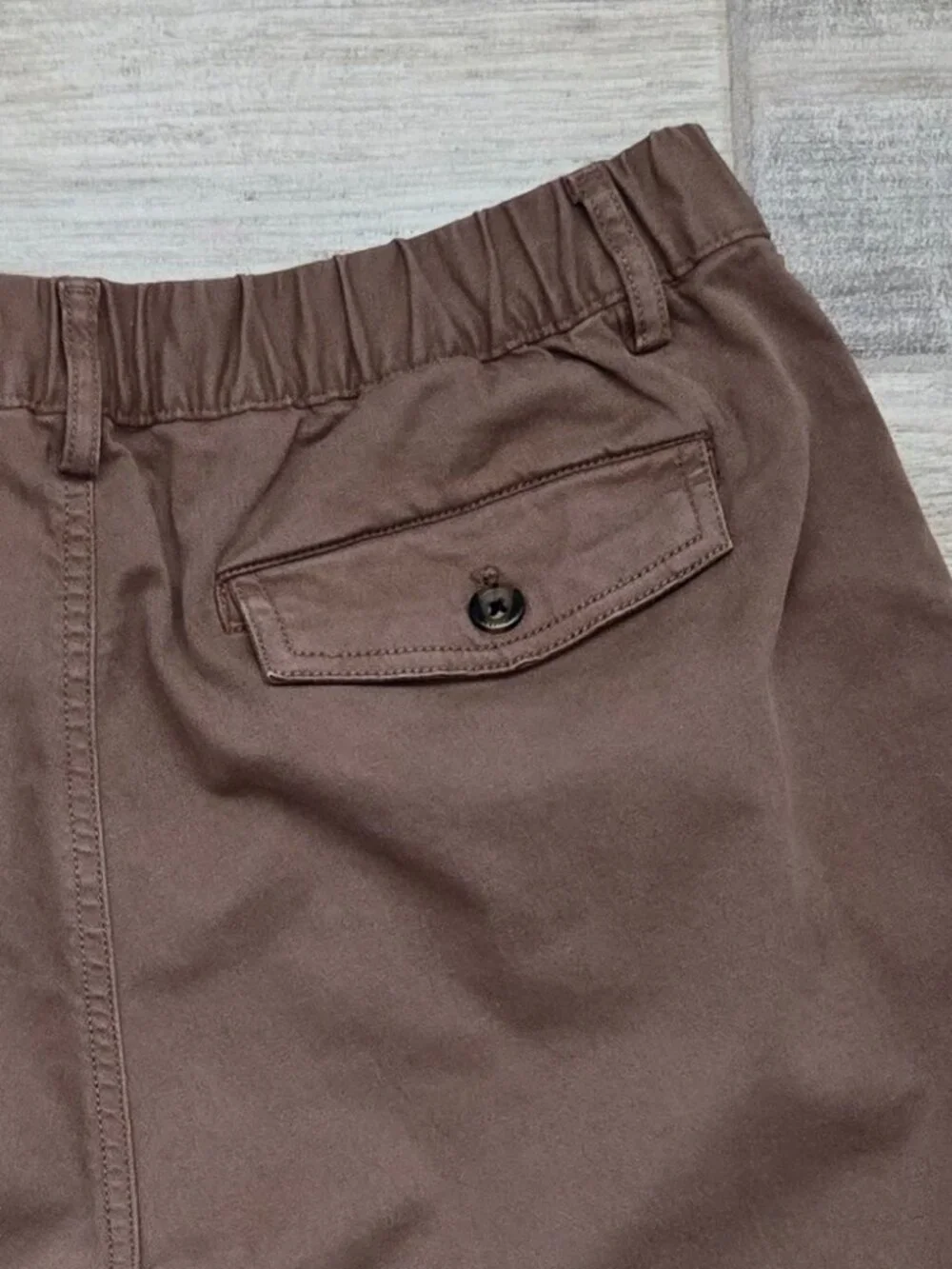 Bear Bottom Chino Shorts Men's Stretch Cinch Waist Brown Everyday Outdoor L